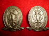 M68 - The Lanark & Renfrew Scottish Collar Badge Pair